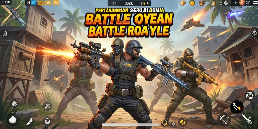 Tampilan gameplay 33ZK dengan aksi seru di medan pertempuran.