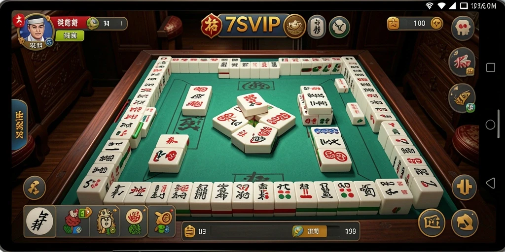Tampilan gameplay Mahjong yang seru di 7SVIP.