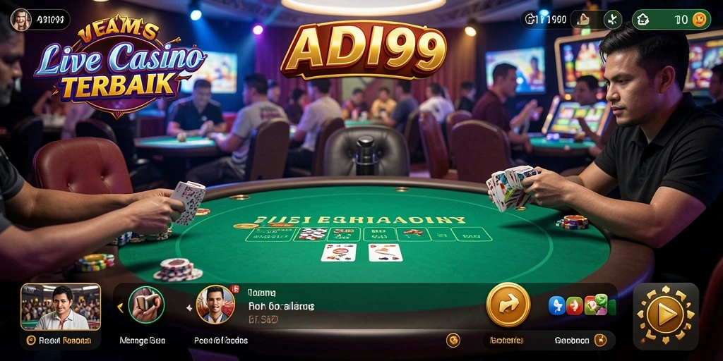 Tampilan menarik live casino dengan dealer profesional dan permainan nyata.