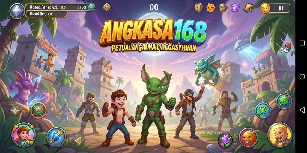 Tampilan gameplay mendebarkan dalam ANGKASA168 dengan warna-warni yang menawan.