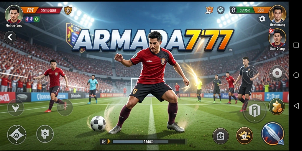Tampilan gameplay seru ARMADA777 yang penuh aksi olahraga.