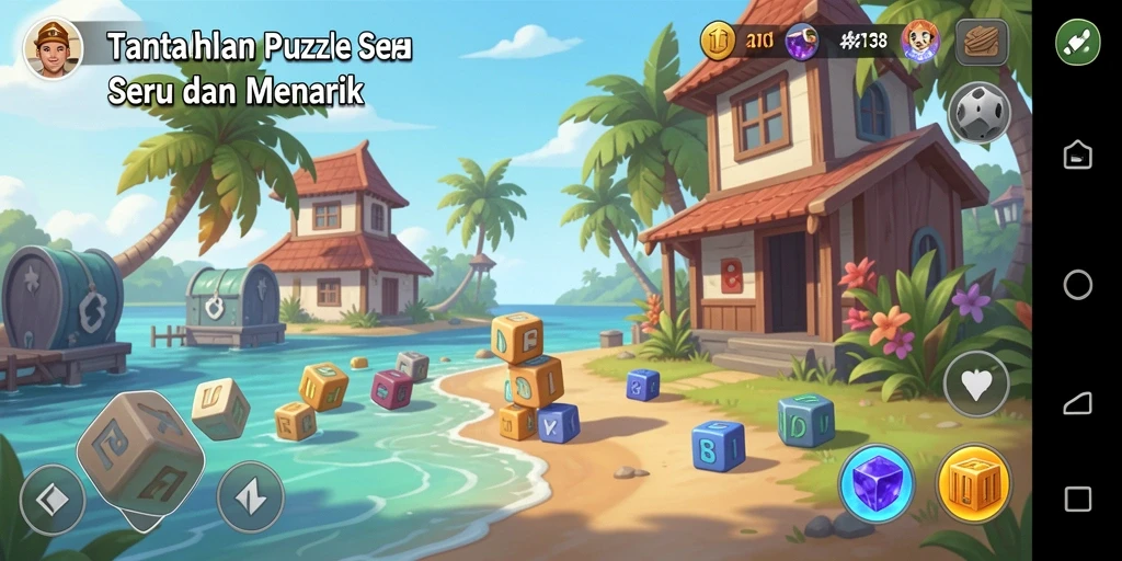 Tampilan gameplay Puzzle seru di ATOM138.