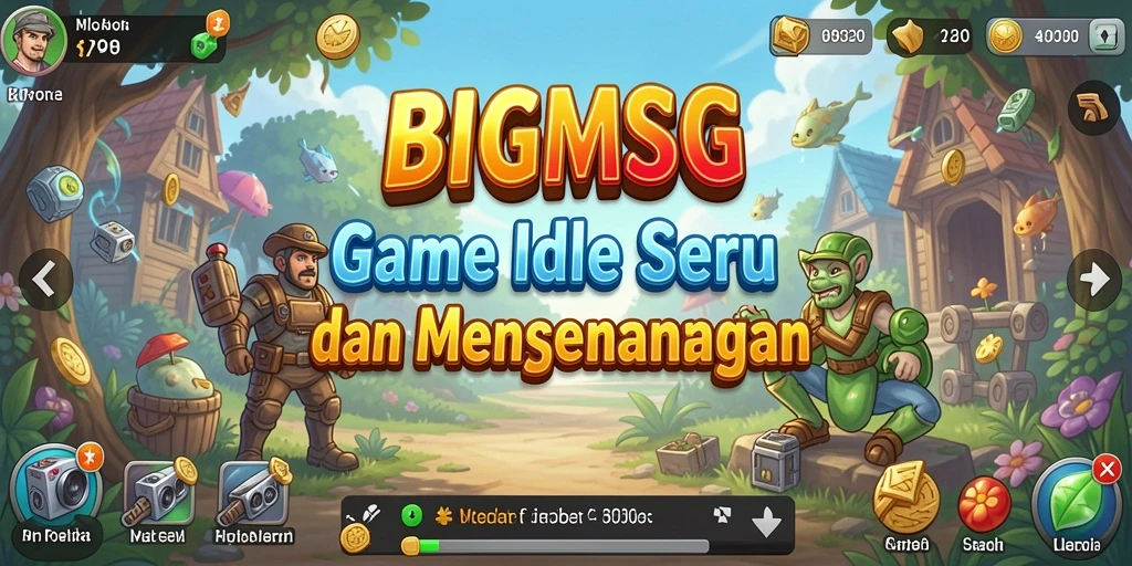 Tampilan gameplay yang menarik dari BIGMSG dengan mekanisme Idle.