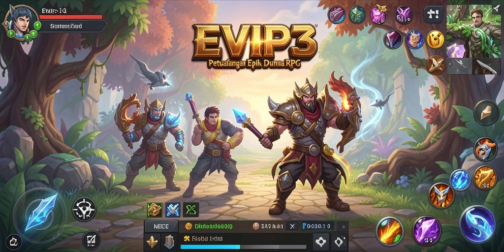 Tampilan gameplay RPG yang seru dan menantang di EVIP3.