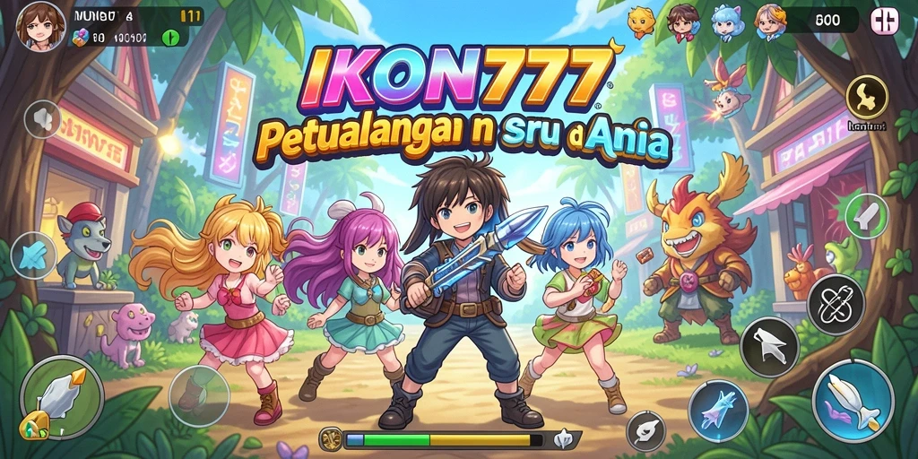 Screenshot dari gameplay IKON777 menampilkan aksi pertarungan seru dalam dunia anime.