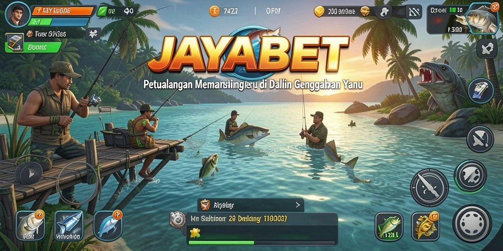 Menampilkan gameplay seru memancing ikan di JAYABET.