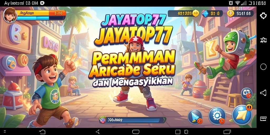 Tampilan dinamis dari gameplay arcade JAYATOP77 yang penuh aksi.