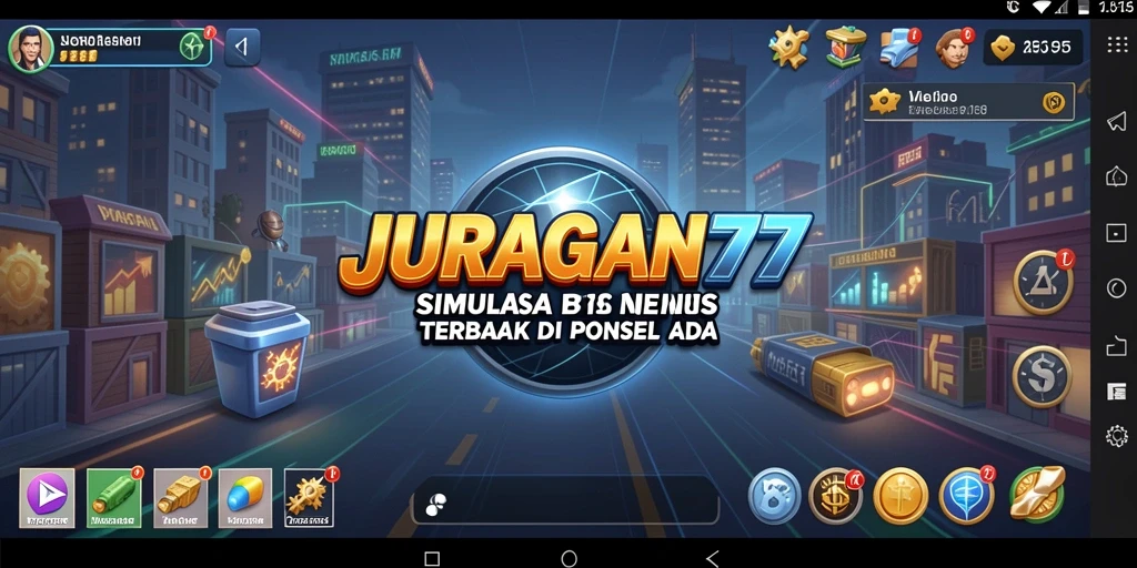 Screenshot gameplay JURAGAN77 menampilkan pengalaman simulasi bisnis yang menarik.
