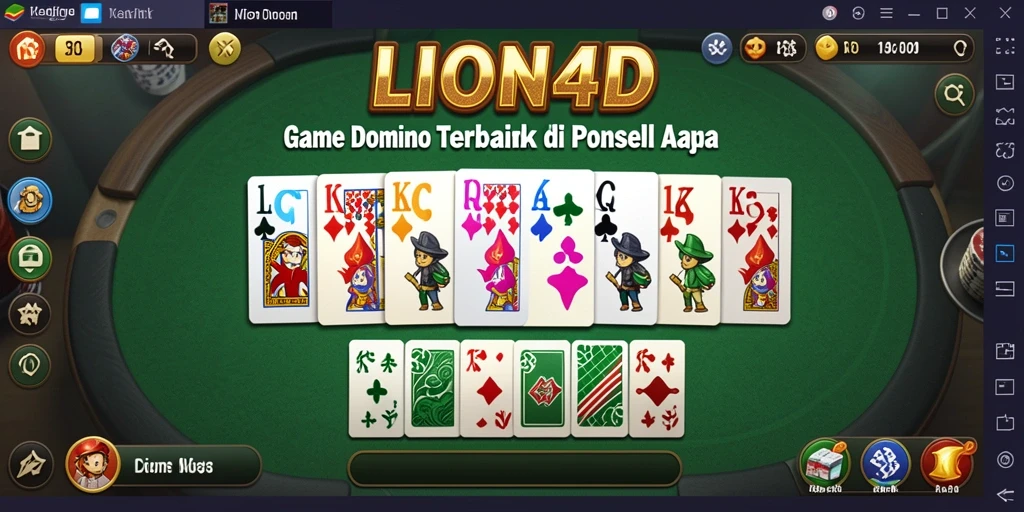 Tampilan gameplay seru dari LION4D dengan aksi Domino yang mendebarkan.
