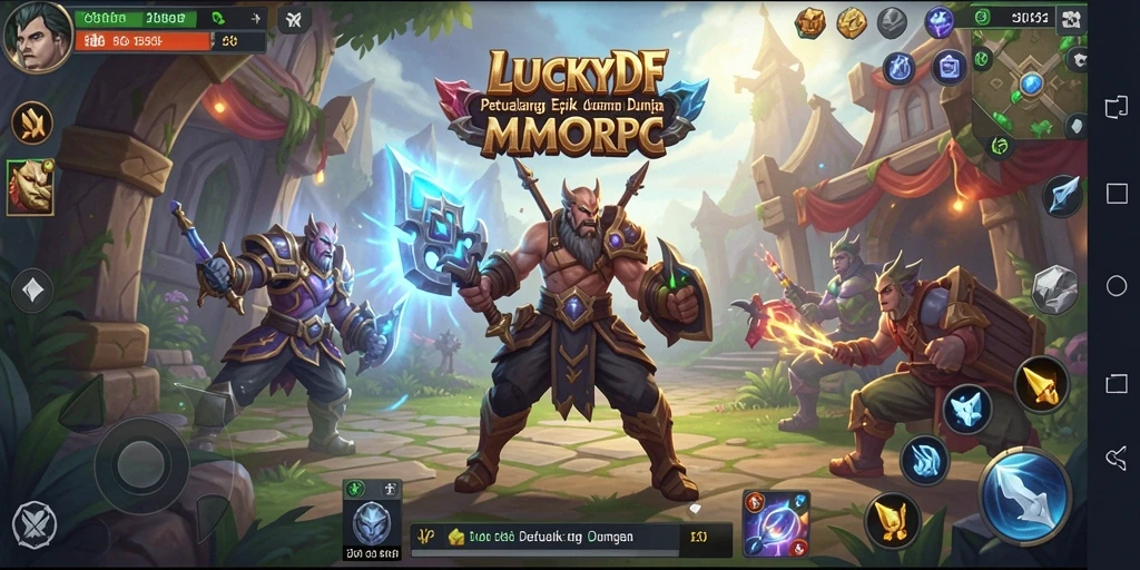 Pengalaman gameplay mendebarkan dalam LUCKYDF MMORPG.
