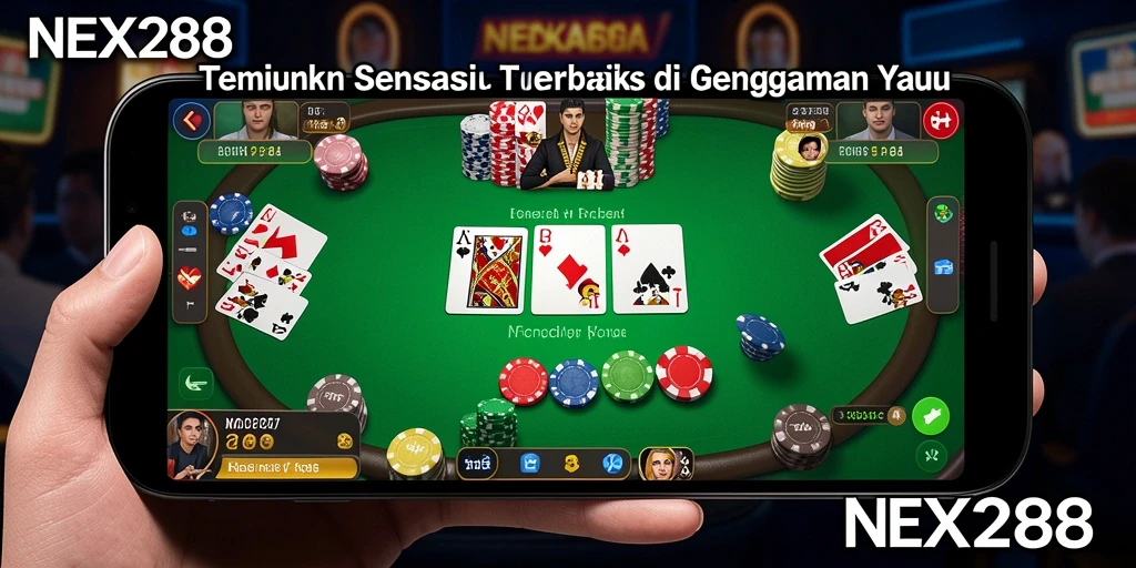 Screenshot NEX288 menampilkan gameplay Poker yang seru dan menarik.