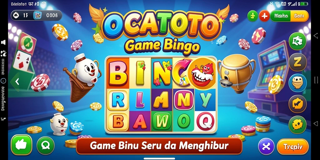 Screenshot menunjukkan gameplay seru dari OCATOTO Bingo.
