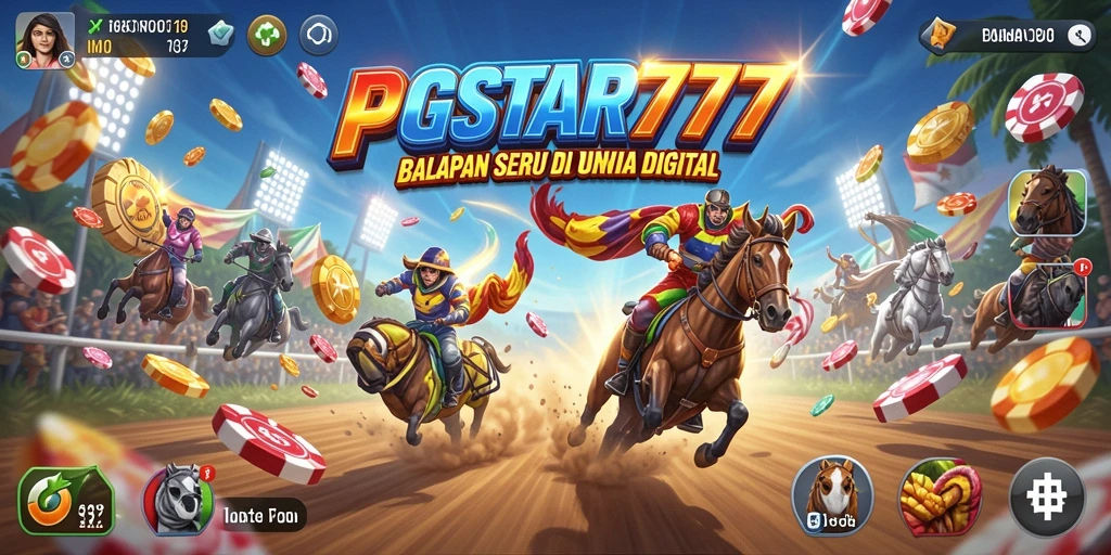 Screenshot utama PGSTAR777 menampilkan balapan seru di trek yang menantang.