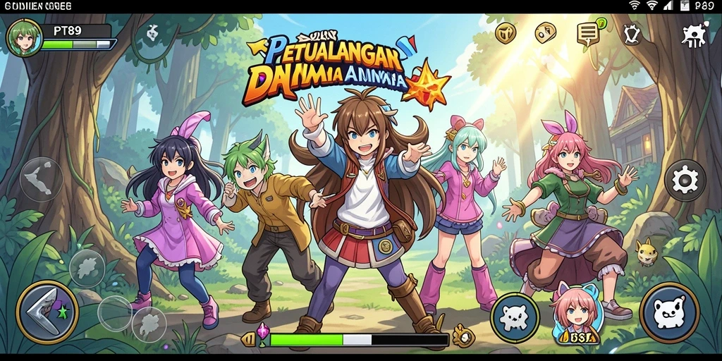 Tampilan gameplay PT89 yang menakjubkan dengan karakter anime beraksi.