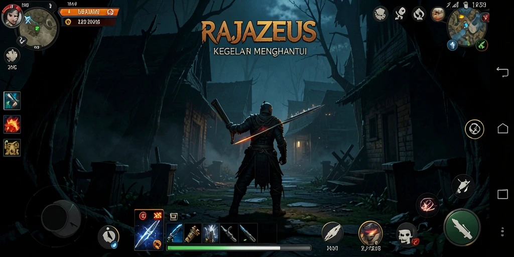 Screenshot menampilkan momen mencekam dalam gameplay RAJAZEUS.