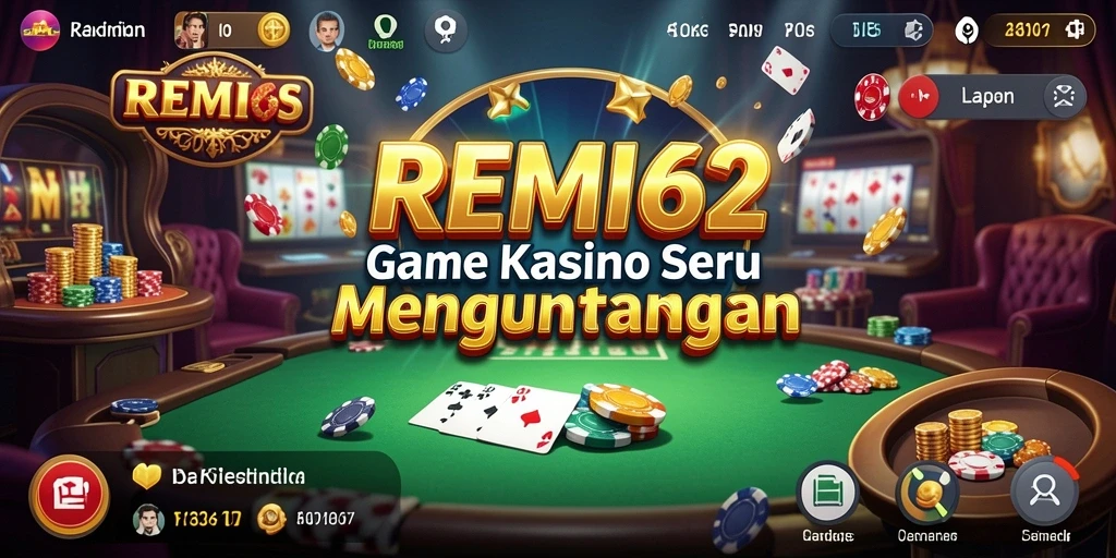 Tampilan gameplay seru di <strong>REMI62</strong> dengan interaksi real-time.