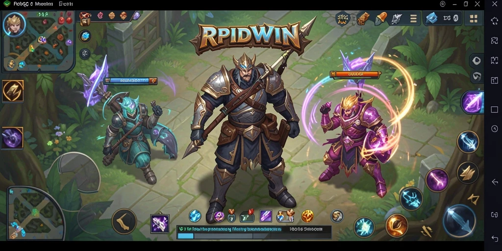 Tangkapan layar RPIDWIN memperlihatkan gameplay seru dalam pertempuran MMORPG.